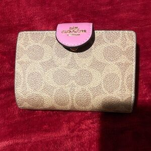 Coach Beige and Pink Wallet